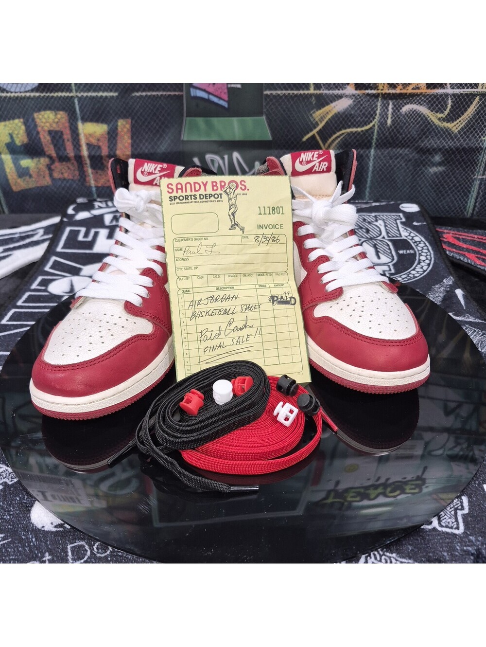 JORDAN 1 RETRO CHICAGO LOST AND FOUND SANDY BROS COMPLETE SET SIZE 6Y ,6M, 7.5W